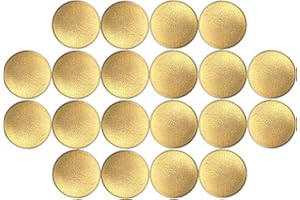 ZDQCB Solid Brass Blank Coins for Laser Engraving Blank Challenge Coins Bulk, Engraving Coin Blanks, Metal Stamping Blanks 40mm Diameter with Plastic case for DIY Crafts (Natural Brass Finish-20pcs)