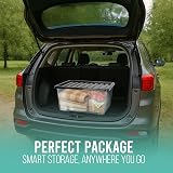Klass Home 3 x 50 Litre Storage Boxes with Lids Clear Nestable Set of 3 view 6