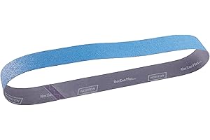 Norton BlueFire R821P Benchstand Abrasive Belt, Cotton Backing, Zirconia Alumina, 2-1/2" Width, 60" Length, Grit 60 (Pack of 10)
