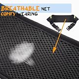 LocoJoy Running Belt Adjustable 60-120cm Reflective Strip 3 Pockets Black view 3