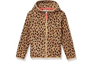 Amazon Essentials Girls and Toddlers' Polar Fleece Full-Zip Hooded Lightweight Jacket