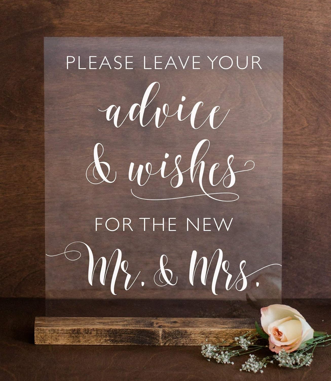 MR &amp; MRS Sign Wedding Tabletop Décor&quot;Please