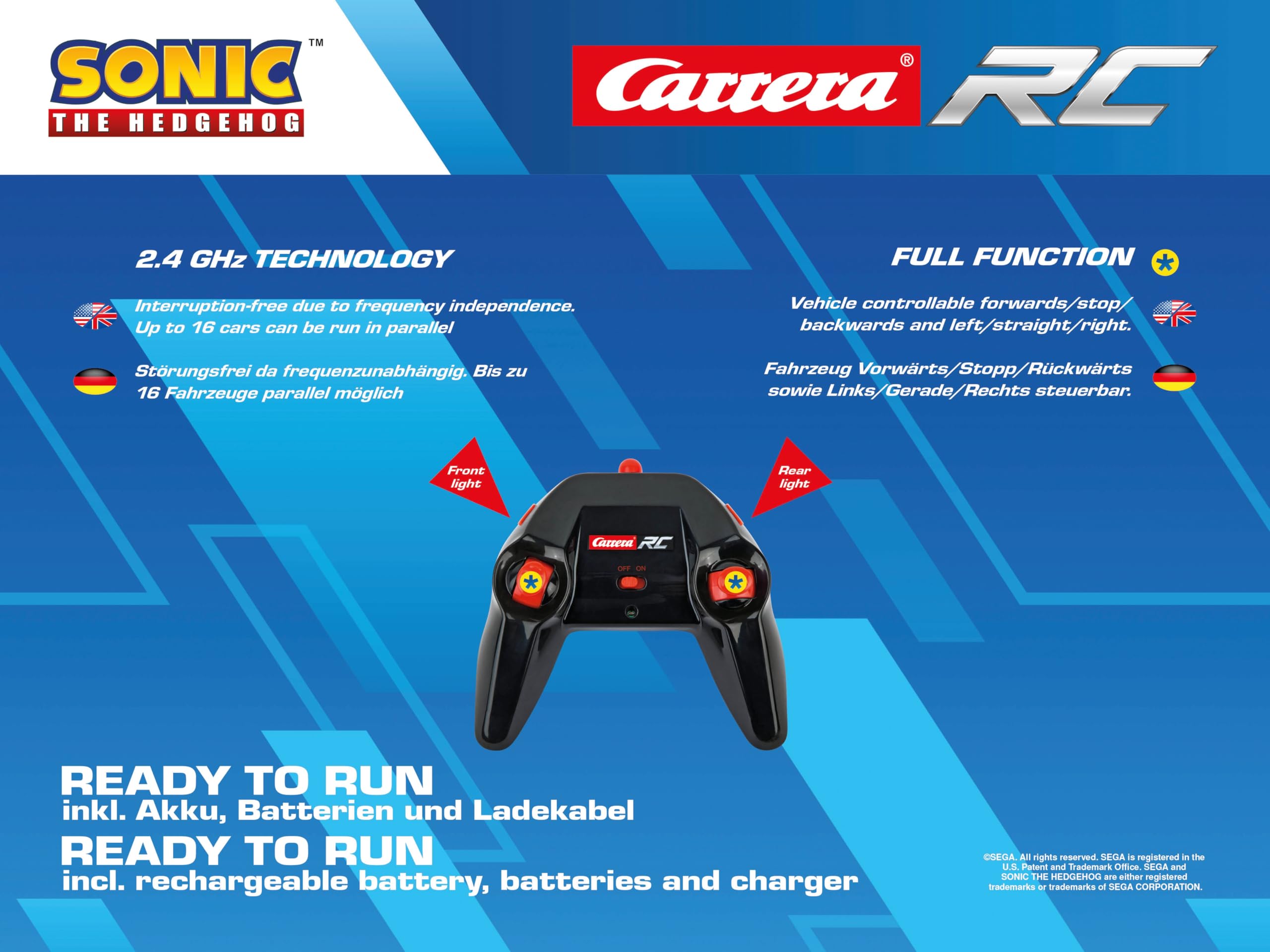 Carrera - 370201064 - Team Shadow Racing I Original 2.4GHz Lizenz-Kart mit voller Fahr- & Lenkfunktion I Dekorative Sticker & LED Licht ILaufzeit von 20 Minuten I Perfekt für & RC-Enthusiasten 5