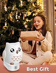 L LOHAS LED Owl Night Light for Kids, 3D Owl Night