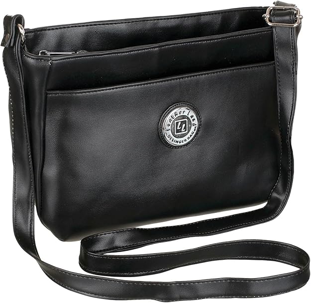 Leather Land Designer Bags Girl's Leatherette Sling Bag (Black) Amazon