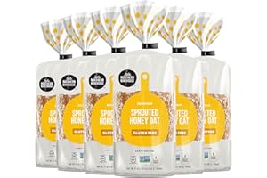 Little Northern Bakehouse Cinnamon & Raisin Gluten Free Bread, Vegan Bread, Non-GMO and Allergy-Friendly Sliced Bread for Gluten Free Food, Meals, Snacks - Honey Oat (6 pack, 17 oz. each)