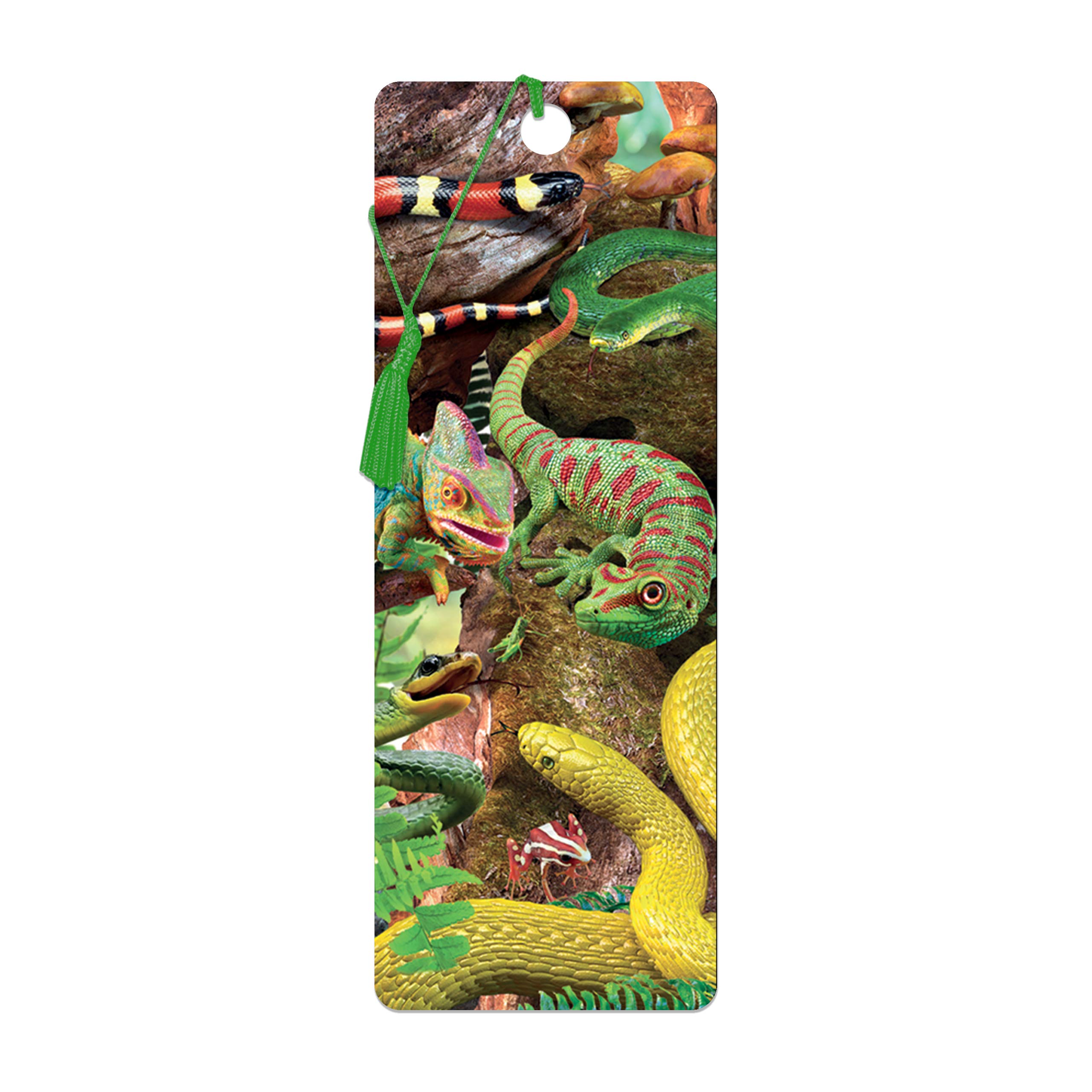 3D LiveLife Bookmark - Curious Creatures from Deluxebase. Cute Lenticular Reptile Page Marker. Animal Themed Accessories for Book Lovers. Small Gifts for Men, Women, Writers and Teachers.