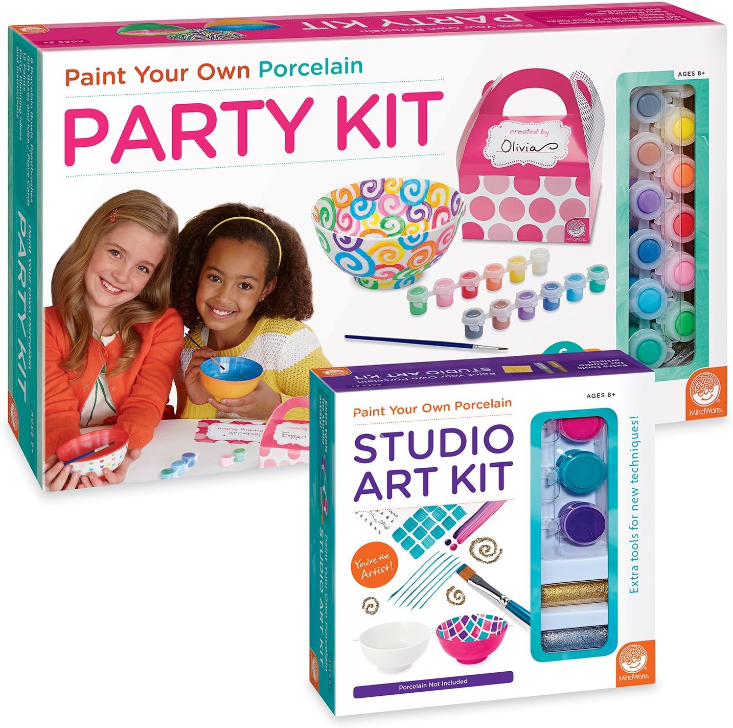 MindWare Paint Your Own Porcelain Party Kit Set of 2 Pricepulse