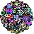 MARSFORCE Neon Graffiti Stickers Set, Waterproof Vinyl Decals for Travel Luggage Suitcase Laptop Water Bottle Skateboard Scooter Bike Car Helmet Guitar Scrapbook Card Phone Pad [50 PCS]