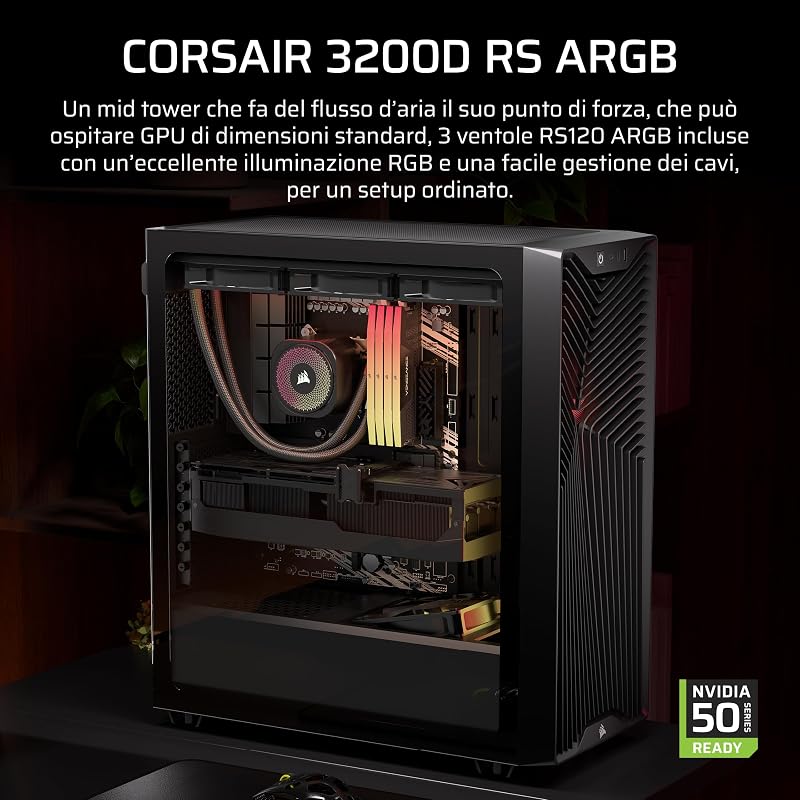 3200D RS ARGB Case PC Mid Tower – Nero