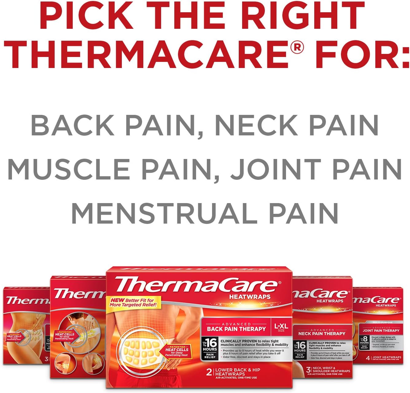 ThermaCare Advanced Multi-Purpose Muscle Pain Therapy Heatwraps, Up to 8 Hours of Pain Relief, Temporary Relief of Muscular Pains, 1 Count (Pack of 1): Health & Personal Care