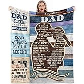 Dad Birthday Gift - Dad Birthday Gifts from Daughter - Presents for Daddy Blanket - Fathers Day Christmas Men Gifts - Present for Father Husband Men Him Soft Throw Blanket 60''x50''
