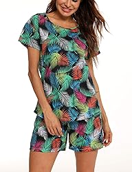 ENJOYNIGHT Womens Pajama Shorts Sets Cotton Pjs
