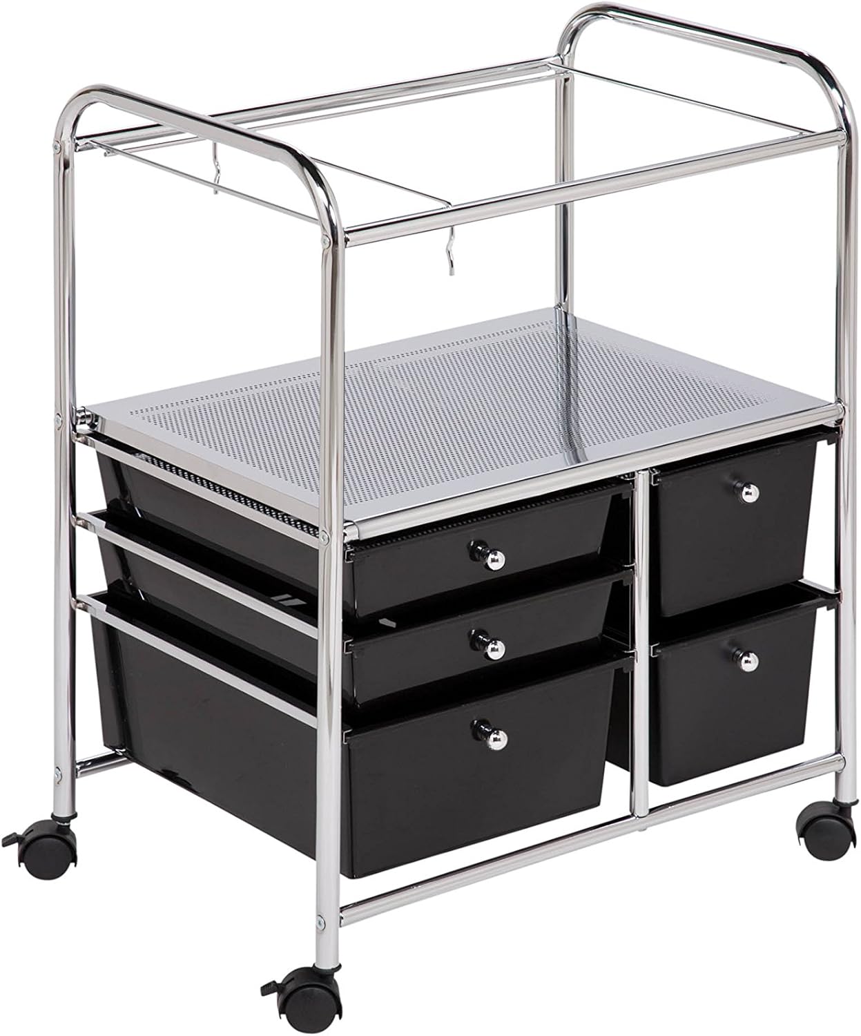 Honey-Can-Do CRT-01512 5-Drawer Hanging File Cart,Chrome Finish: Home & Kitchen