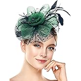 1920s 50s Vintage Fascinators Hat for Women Tea Party Halloween Headband Flower Bridal Shower Weddings Themed Events