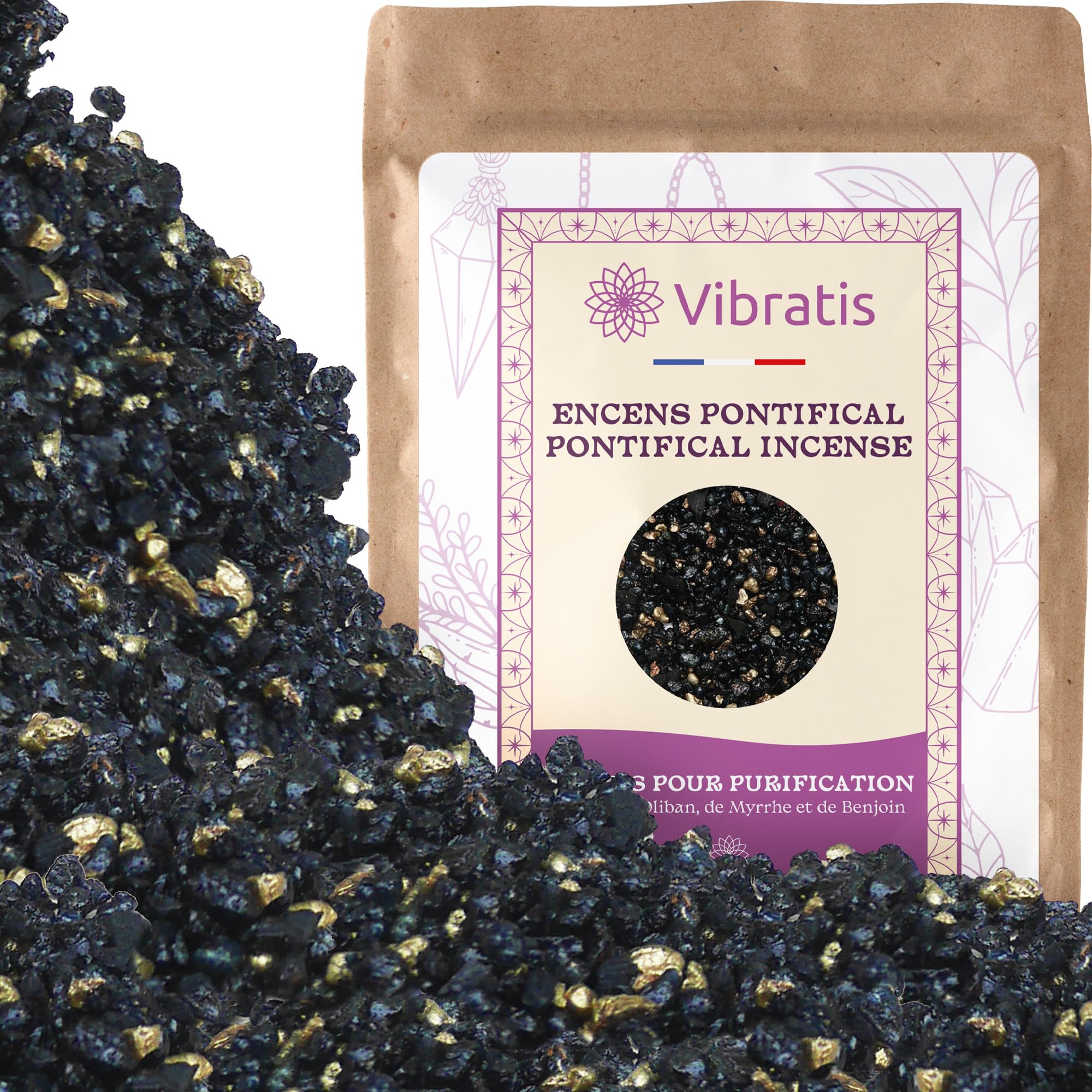 Premium Pontifical Incense 250g - Pure Grain Resin for Spiritual Awakening - Perfect for Cathedrals, Monasteries, and Personal Use Granules for Church and Spirituality