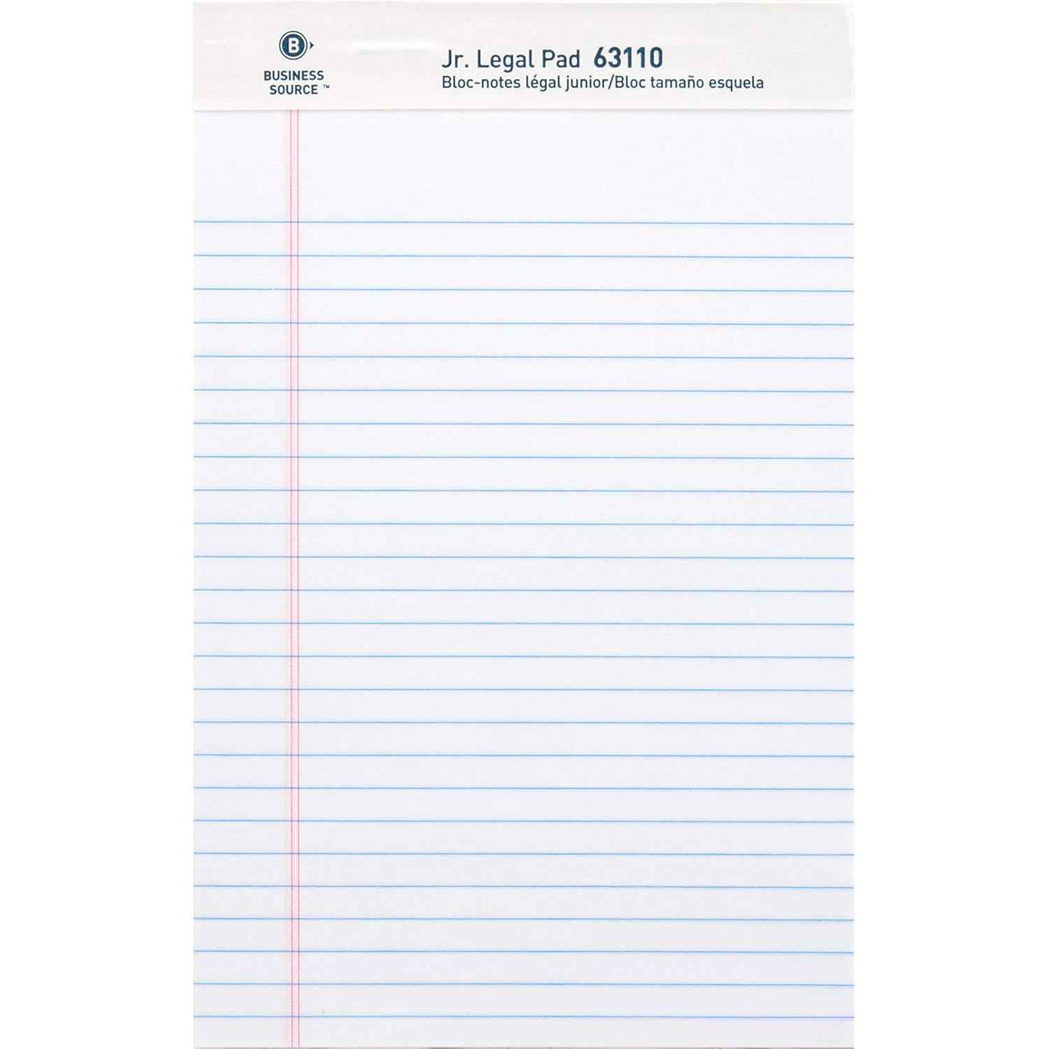 Business Source Ruled Junior Legal Pad 5" x 8" Pack of 12 Pads of