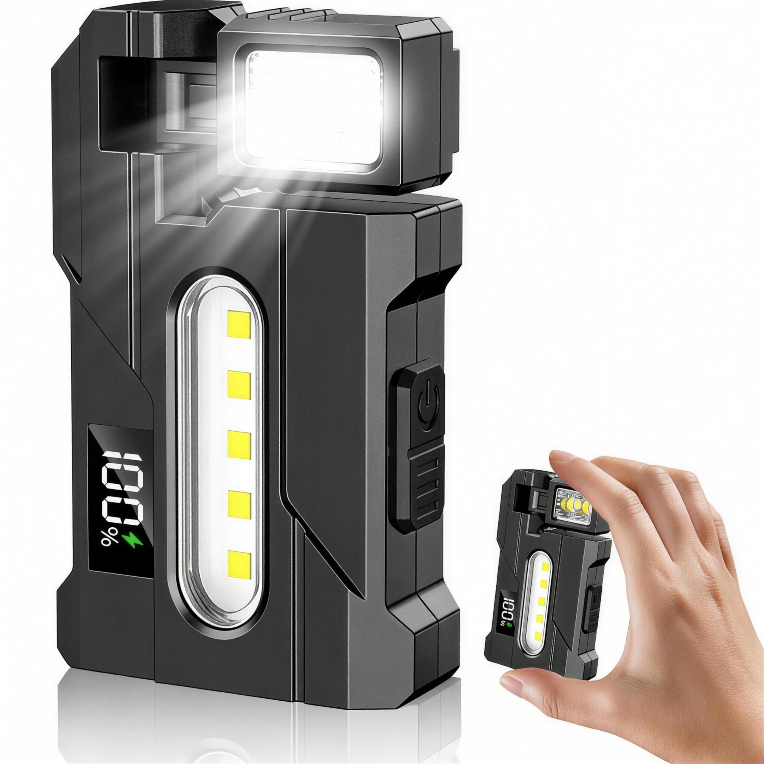 LETOUR led ワークライト 作業灯 マグネット付き 充電式 小型 270°角度調整可 整...