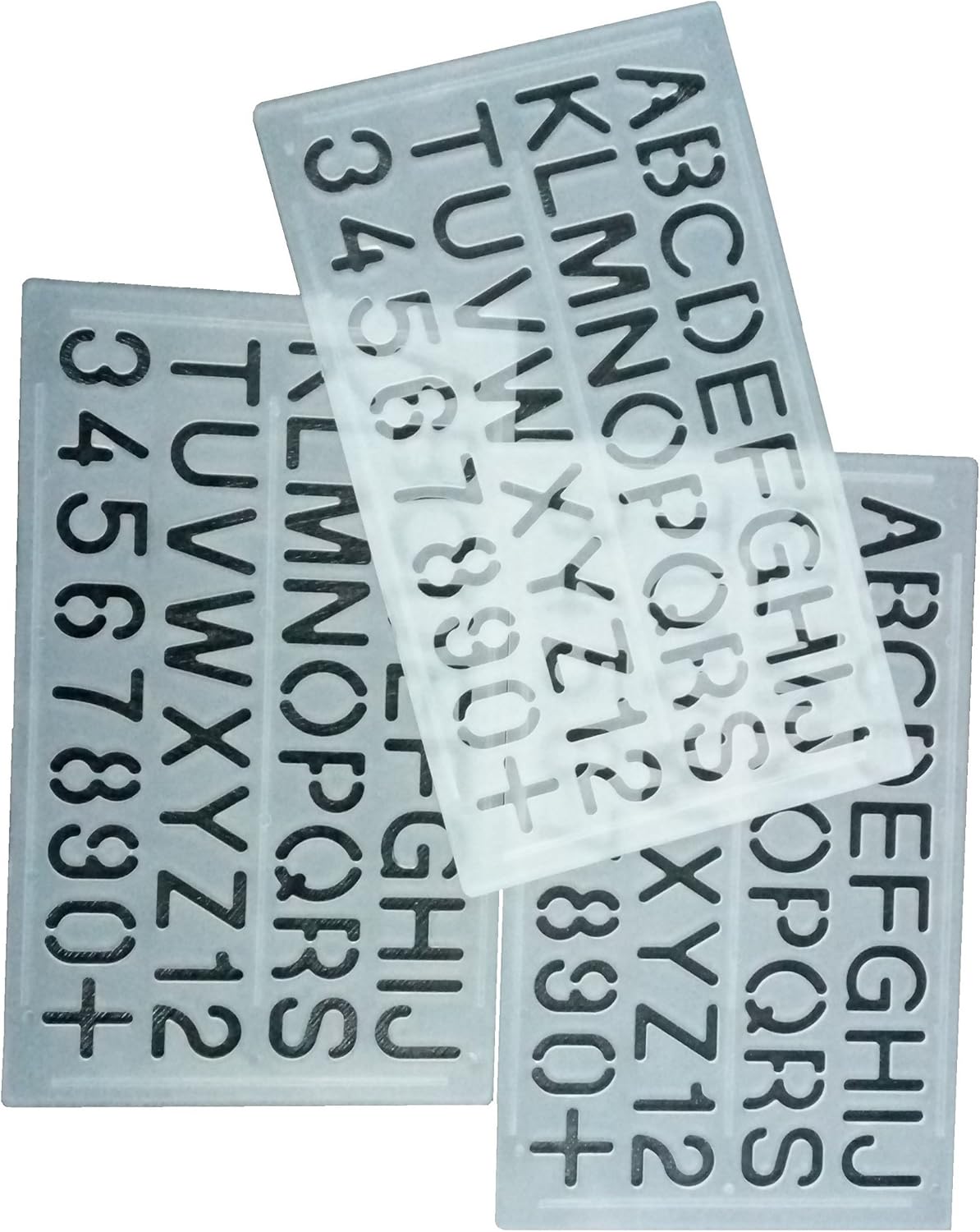 PARTH IMPEX Letter and Number Stencils (Pack of 3) Numeric Alphabet Painting Technical Drawing Template DIY Crafts Projects