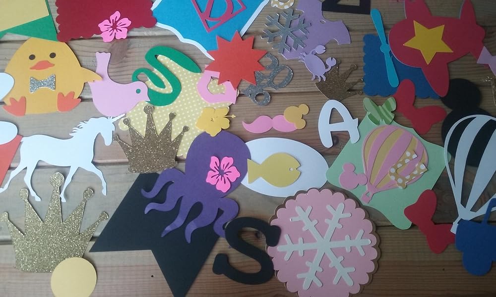 100 Paper Die Cut Shapes Craft Supplies Party Supplies