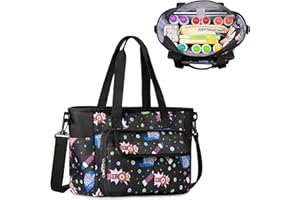 Trahzia Bingo Bag with Pockets, Bingo Dauber Dabber Bag with Shoulder Strap for Bingo Game Accessories and Supplies, Black