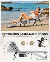 KingCamp Oversize Padded Sun Lounger 200x68 cm 5-Position Backrest Heavy Duty view 5