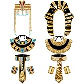 Yunlly 8pcs Egyptian Costume Accessory Includes Egyptian Belt, Collar, and Wristbands for Cosplay Halloween Outfit