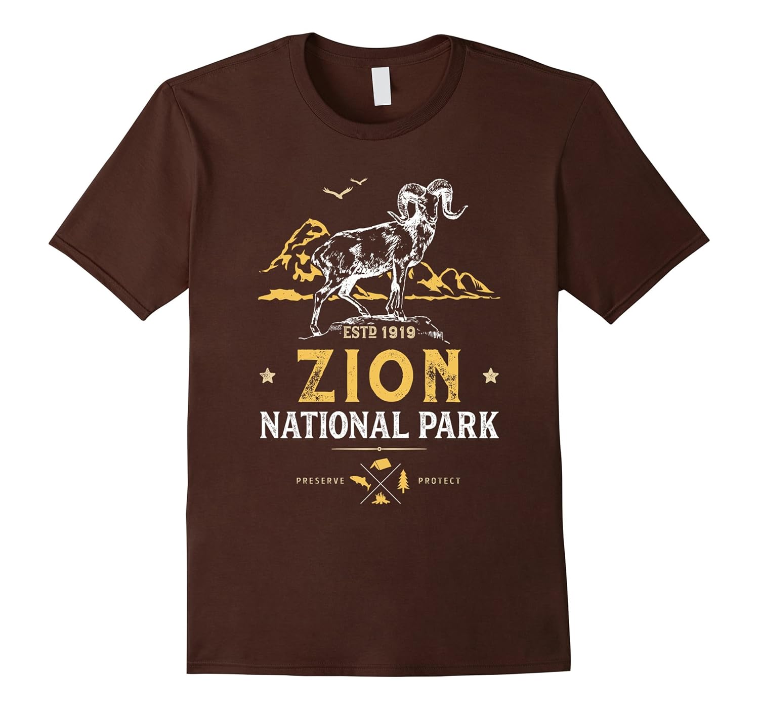 Zion National Park Vintage Bighorn Utah T Shirt Men WomenArt Artvinatee