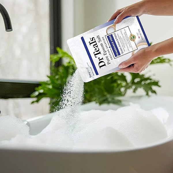 DR TEAL’S EPSOM SALT MAGNESIUM SOAK, FRAGRANCE FREE, 4 LBS