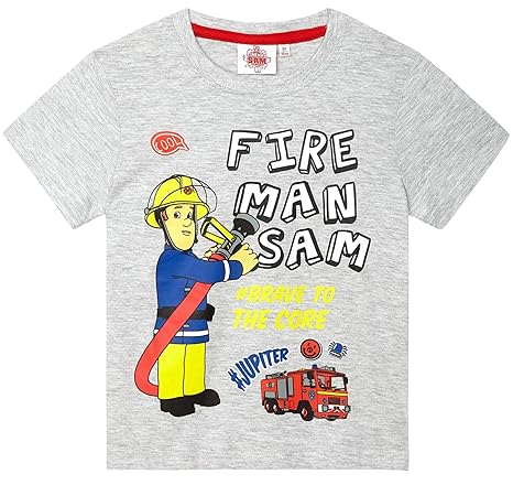 Feuerwehrmann Sam T-Shirt Jungen Rundhalsausschnitt