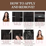 GOO GOO Hair Extensions Tape In 22in 50g 20pcs Dark Brown Balayage view 4
