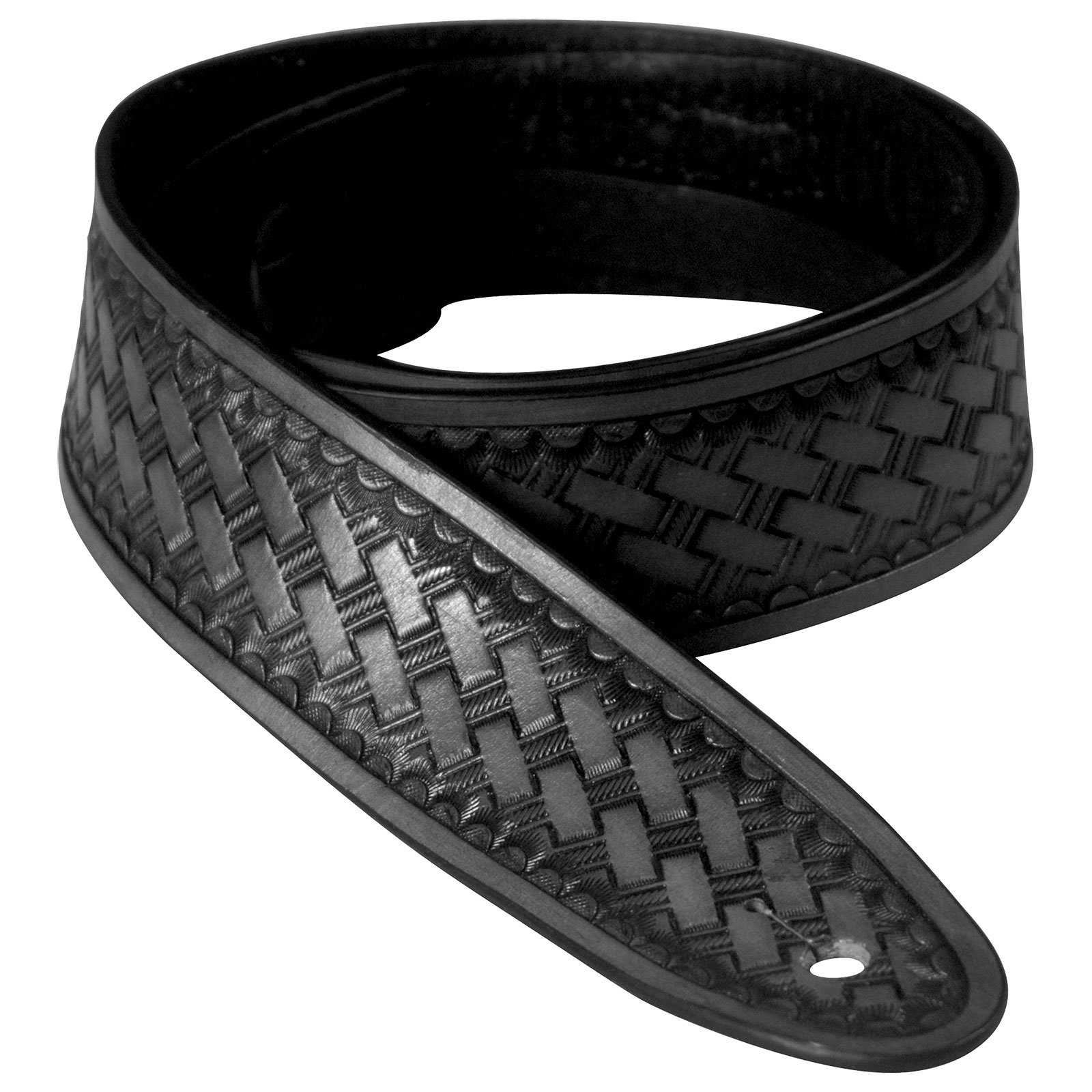 Golden Gate SG-5313 Shelton Leather Guitar Strap - Ebony Black