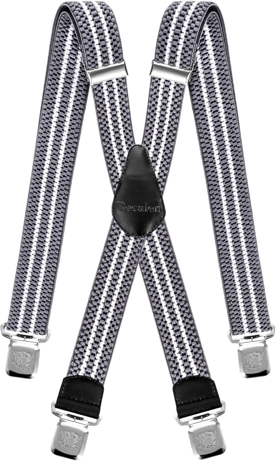 Decalen Mens Suspenders Very Strong Clips Heavy Duty Braces Big and