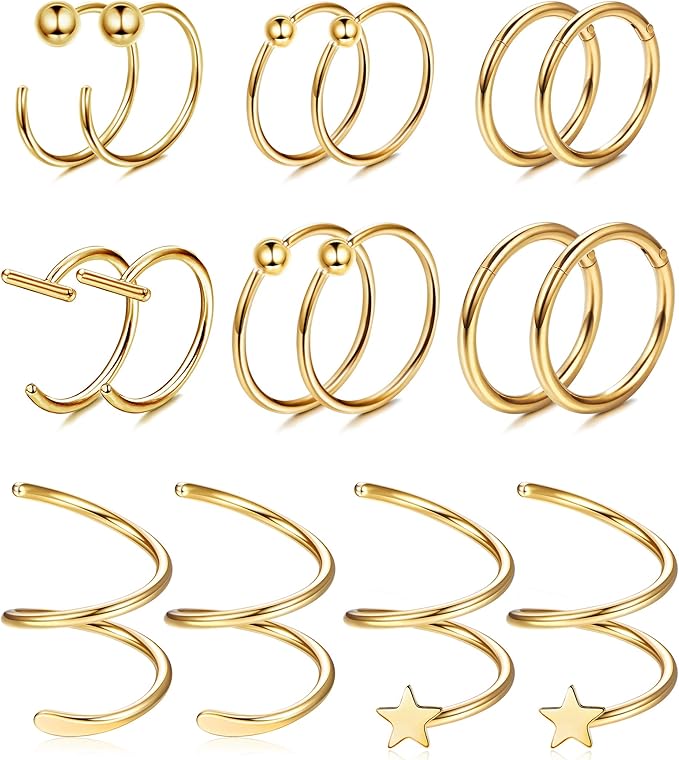 CASSIECA 8 Pairs Ear Climber Crawler Cuff Earrings for ...