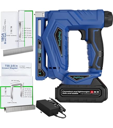 Noliven 2-in-1 Cordless Staple Gun & Brad Nailer – Electric Stapler With Tool Case, 2x 2000mAh Batteries, Fast Charger & 1000 Free Staples