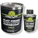 LiME LiNE 2K Clear Coat, Automotive Paint Kit with Hardener, Topcoat For Cars, Trucks and Motorcycles - 1.25 Quart Kit (Flat/Satin Clear Coat.)