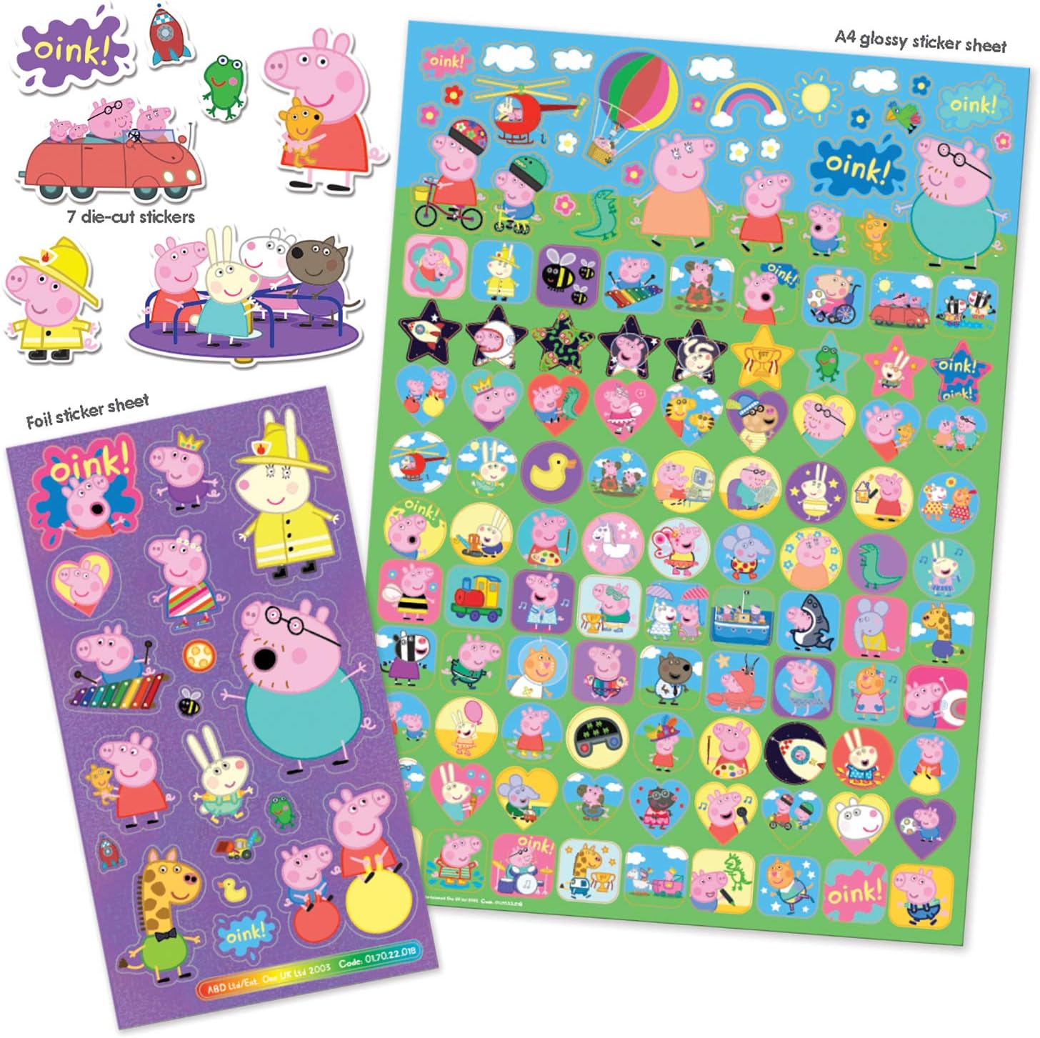 Peppa Pig Mega Sticker Collection, Blue / Pink, 29.7cm x 21cm - Image 3