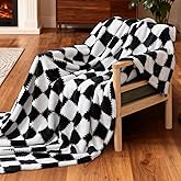 Ultra Soft Jacquard Shaggy Fleece Throw Blanket, Lightweight Warm and Plush, Cozy Couch and Travel Blanket, Multiple Colors and Sizes, Year Round Comfort