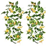 Shiny Flower 90 inch Length Artificial Vines Morning Glory Flowers Hanging Plants Fake Greenery Leaves Garden Wedding Wall Fe