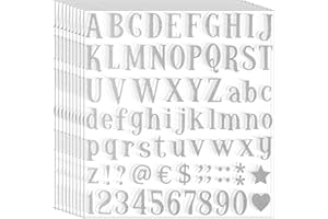 Waynoda 790 Pieces 10 Sheets Glitter Alphabet Letter Stickers, Self Adhesive letter and Number Stickers, Alphabet Number Stickers for Grad Cap Decoration, DIY Crafts Art Making, Classroom Decor, Home,