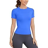 MathCat Short Sleeve Workout Tops for Women, Seamless Women's Compression Shirt, Yoga Running Athletic Shirts Soft Gym Tops