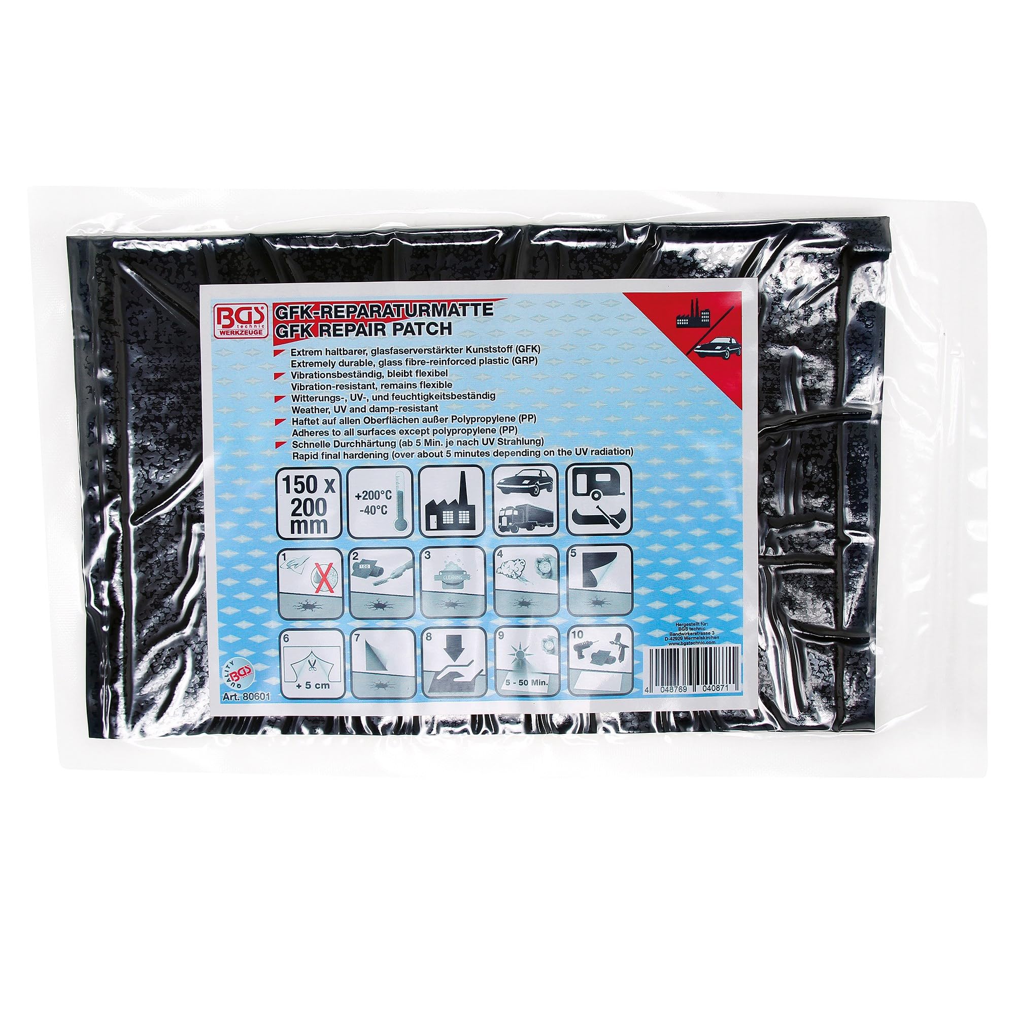 BGS 80601 | GRP Repair Mat | 150 x 220 mm