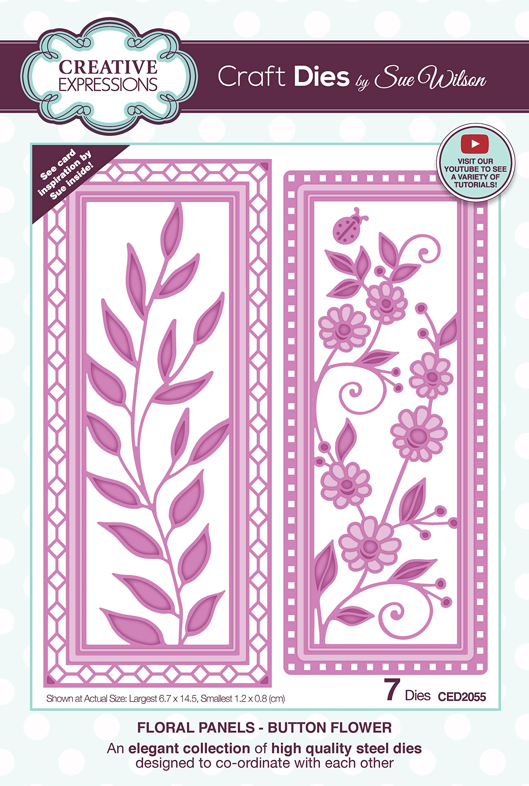 Sue Wilson - Floral Panels Collection - Button Flower - Craft Die