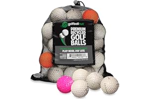 GolfBall Nut - 48 Used Golf Balls Bulk – Recycled Hit-Away & Practice Golf Balls – AA Quality for Range & Training – Mixed Brands in Mesh Bag - 48-Pack