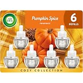 Air Wick Plug-In Scented Oil Refills, Pumpkin Spice, Fall Decor, 6 Count | Air freshener refills to freshen rooms with a pumpkin spice fall scent, essential oils, fall decor for seasonal decorating