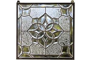 TMI ART PANEL 16" x 16" All Clear Glass Beveled Hanging Window Panel