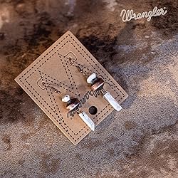 Wrangler Western Earrings Concho Dangling Retro