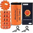 Markstor LED Road Flares 3 Pack Roadside Emergency Car Kit, Road Safety Flare Light USB Rechargeable (lithium battery),Safety Beacon Warning Light | 9 Flash Modes,With Magnet & Hook (6 Pack)