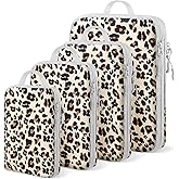4-Piece Packing Cube Set - Lightweight Luggage Organizers for Travel, Vacation and Suitcases - Durable Accessories with Compression