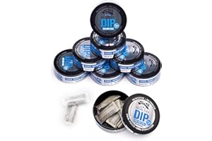 Teaza Herbal Energy Pouches, Tobacco Alternative Nicotine Free, Chill with Relora Alternative Snuff Healthy Dip, Caffeine Free Tobacco Free Chew Premium Crisp Minty Flavor - Cool Mint Chill (8 Pack)